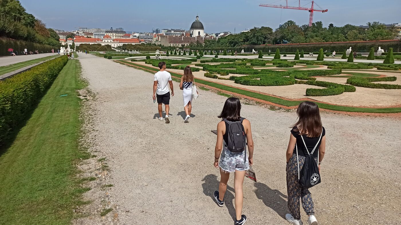 Paseando por los jardines del Belvedere en Viena